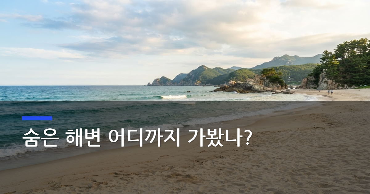 국내 여름 휴가 인기 해변 추천, 올여름 숨은 인기 해변은 어디?