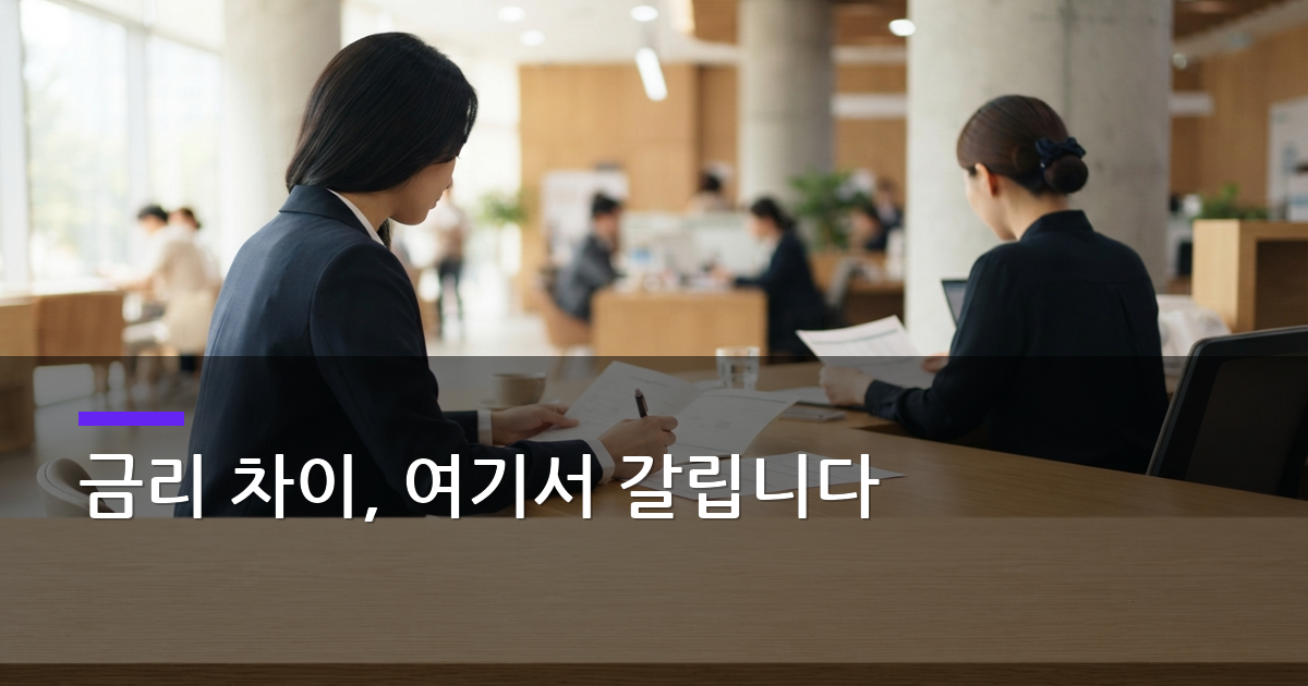 주택담보대출 조건 비교, 18곳 금리와 사내대출 차이