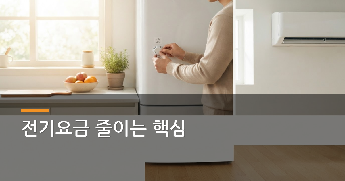 생활비 절약, 전기요금부터 냉장고·에어컨까지 아끼는 법