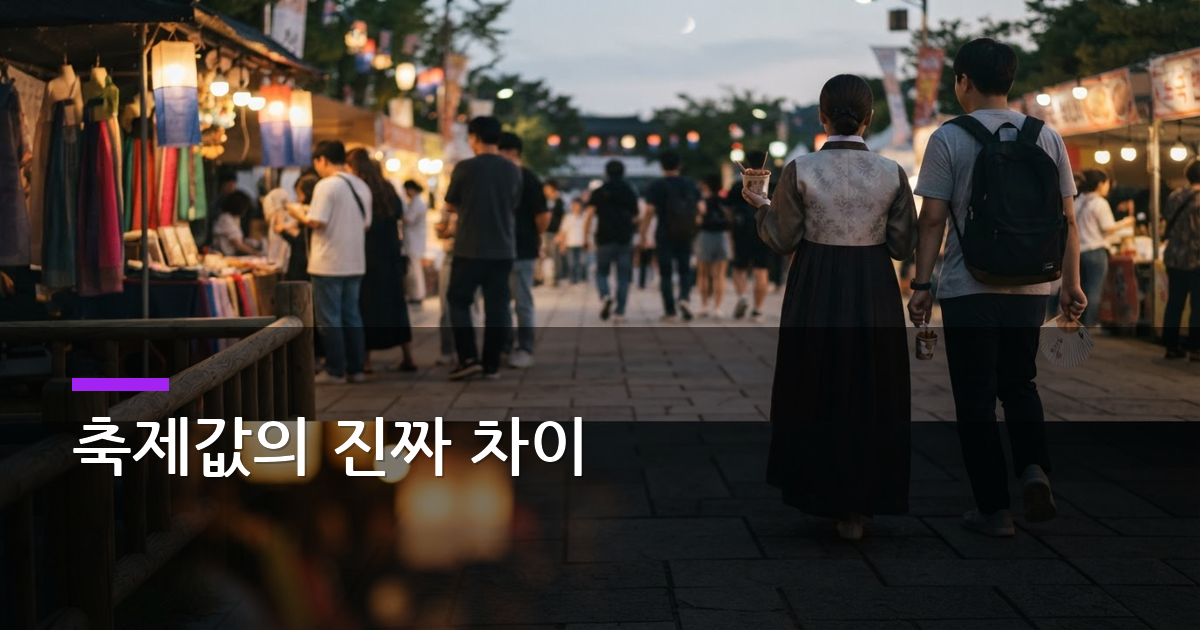 지역 축제 비교, 입장료보다 만족도와 지출액이 갈린다