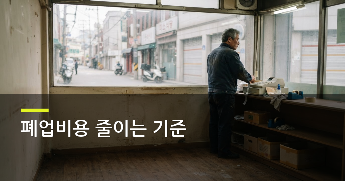자영업자 폐업 지원금, 600만 원 철거비와 50만 원 장려금 조건